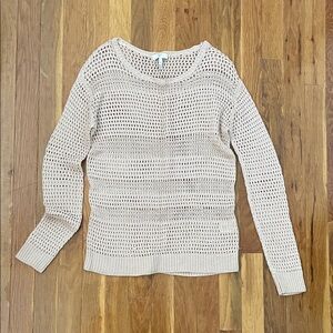 Joie Open-Knit Pinkish Beige Sweater